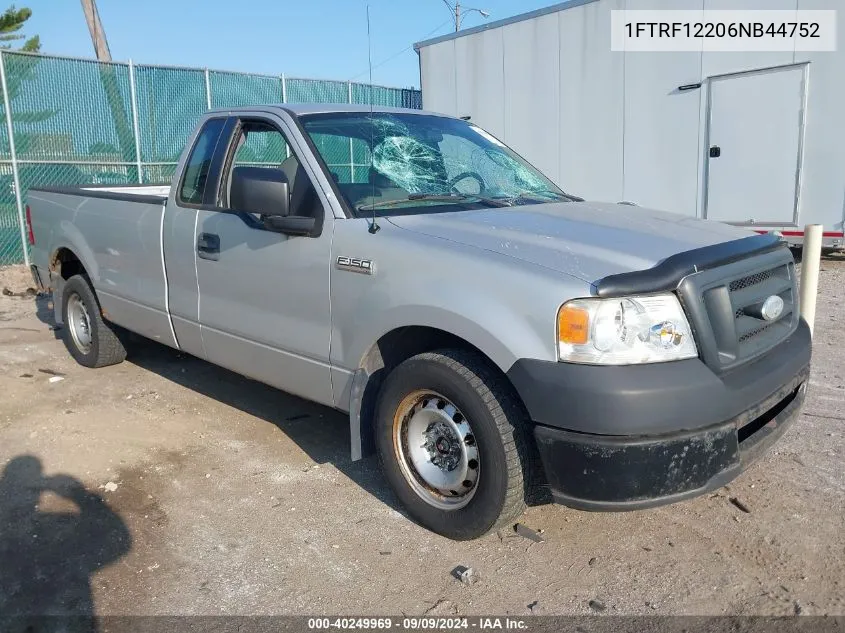 2006 Ford F-150 Stx/Xl/Xlt VIN: 1FTRF12206NB44752 Lot: 40249969