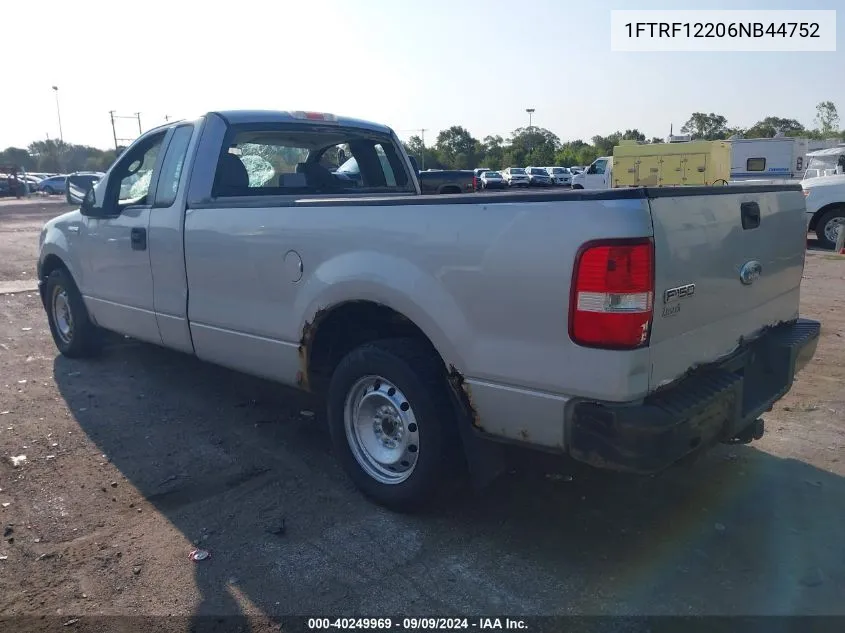 2006 Ford F-150 Stx/Xl/Xlt VIN: 1FTRF12206NB44752 Lot: 40249969