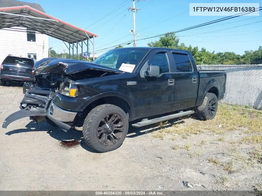 2006 Ford F-150 Lariat/Xlt VIN: 1FTPW12V46FB16383 Lot: 40258320