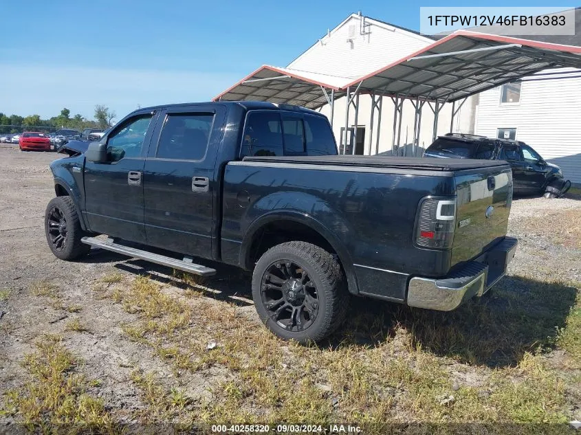 2006 Ford F-150 Lariat/Xlt VIN: 1FTPW12V46FB16383 Lot: 40258320