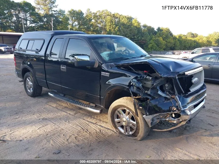 2006 Ford F150 VIN: 1FTPX14VX6FB11778 Lot: 40259797