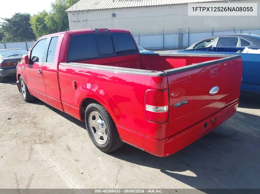 2006 Ford F150 VIN: 1FTPX12526NA08055 Lot: 40268433