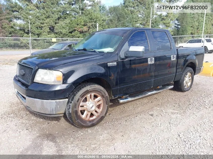 2006 Ford F-150 Lariat/Xlt VIN: 1FTPW12V96FB32000 Lot: 40268615