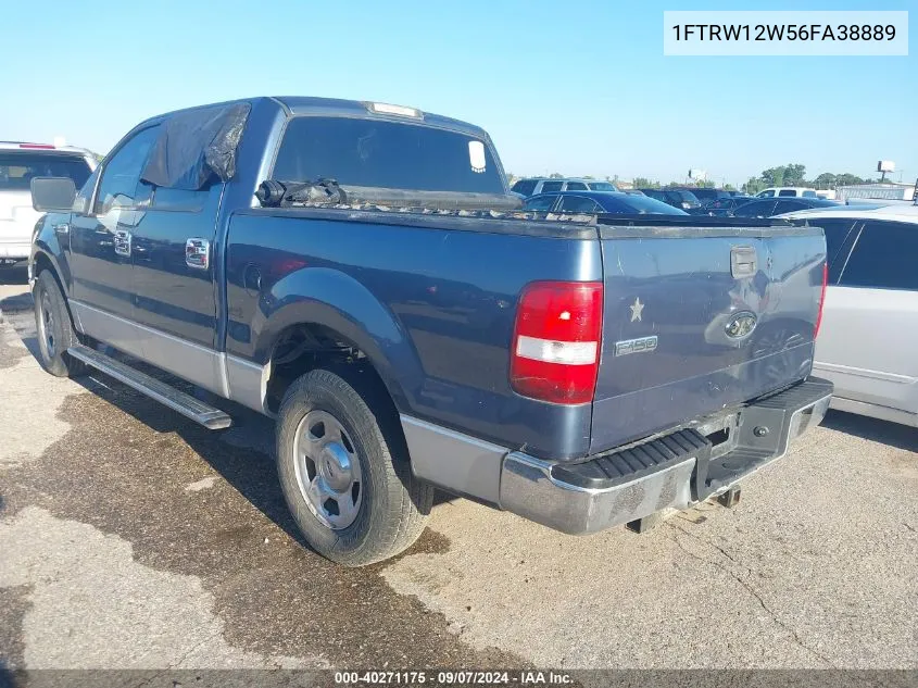 2006 Ford F-150 Xlt VIN: 1FTRW12W56FA38889 Lot: 40271175