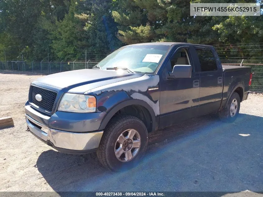 2006 Ford F-150 Fx4/Lariat/Xlt VIN: 1FTPW14556KC52915 Lot: 40273438