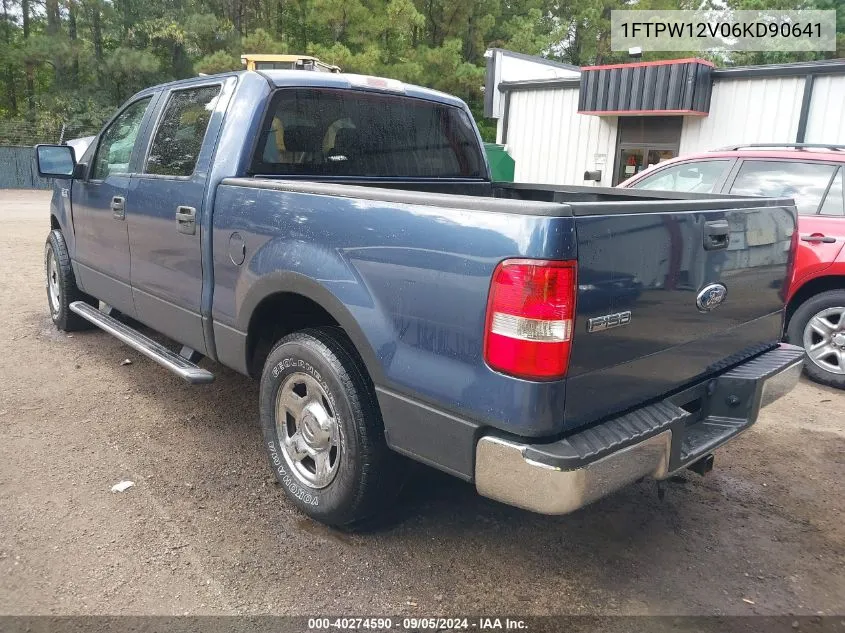 2006 Ford F-150 Lariat/Xlt VIN: 1FTPW12V06KD90641 Lot: 40274590