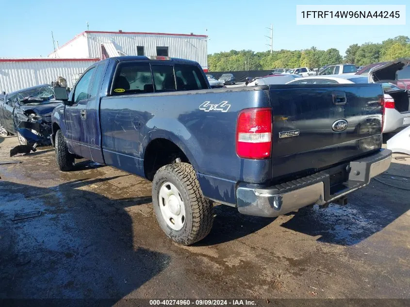 2006 Ford F-150 Stx/Xl/Xlt VIN: 1FTRF14W96NA44245 Lot: 40274960