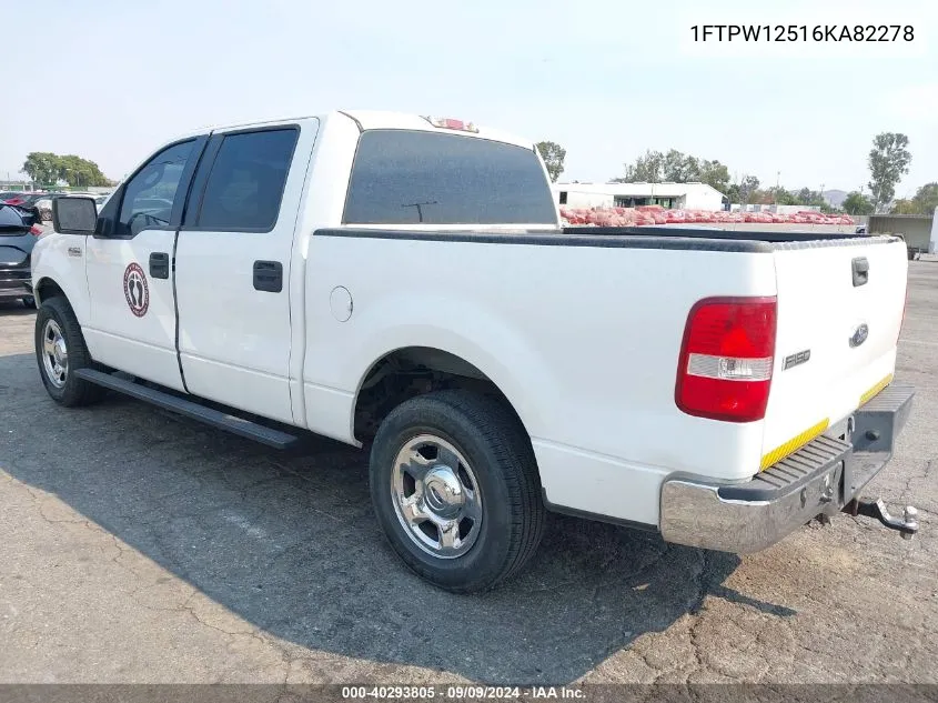 2006 Ford F-150 Lariat/Xlt VIN: 1FTPW12516KA82278 Lot: 40293805