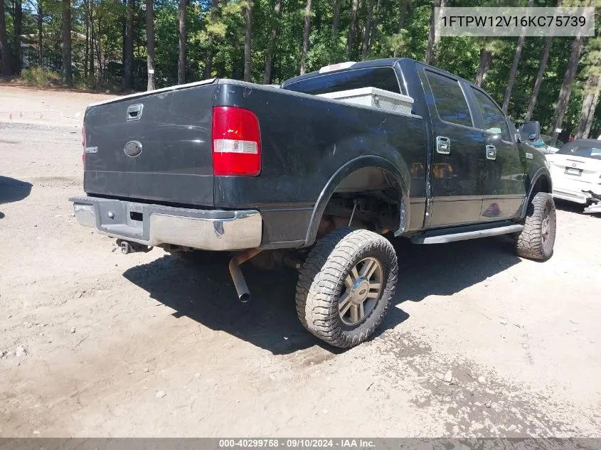 2006 Ford F150 Supercrew VIN: 1FTPW12V16KC75739 Lot: 40299758