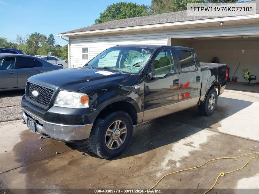 2006 Ford F150 Supercrew VIN: 1FTPW14V76KC77105 Lot: 40309773