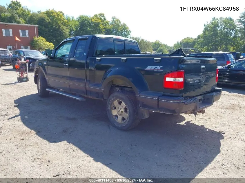 2006 Ford F-150 Stx/Xlt VIN: 1FTRX04W66KC84958 Lot: 40311403