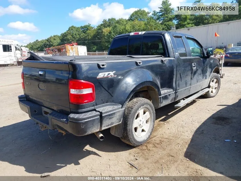 2006 Ford F-150 Stx/Xlt VIN: 1FTRX04W66KC84958 Lot: 40311403