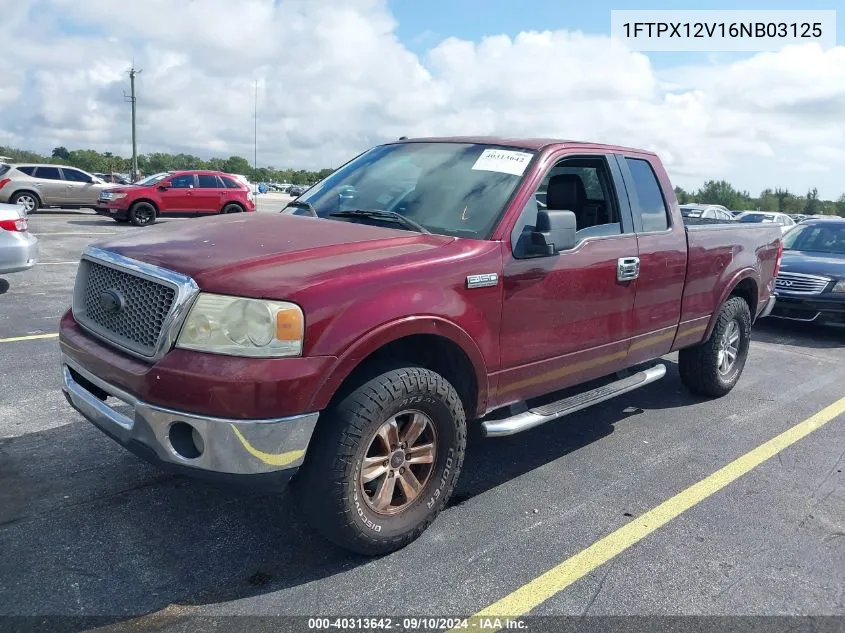 2006 Ford F-150 Lariat/Xl/Xlt VIN: 1FTPX12V16NB03125 Lot: 40313642