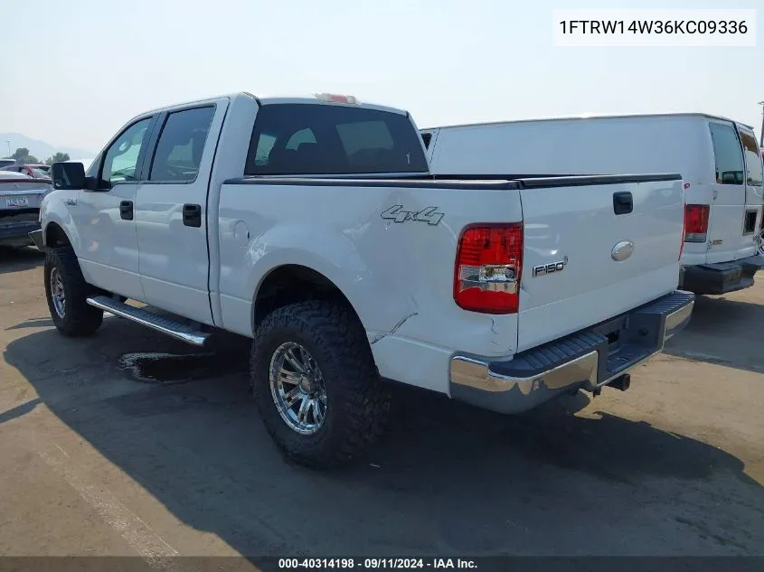 2006 Ford F-150 Xlt VIN: 1FTRW14W36KC09336 Lot: 40314198