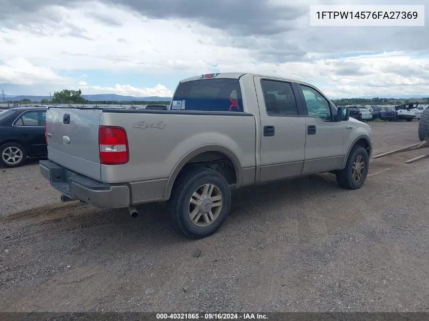 2006 Ford F-150 Fx4/Lariat/Xlt VIN: 1FTPW14576FA27369 Lot: 40321865