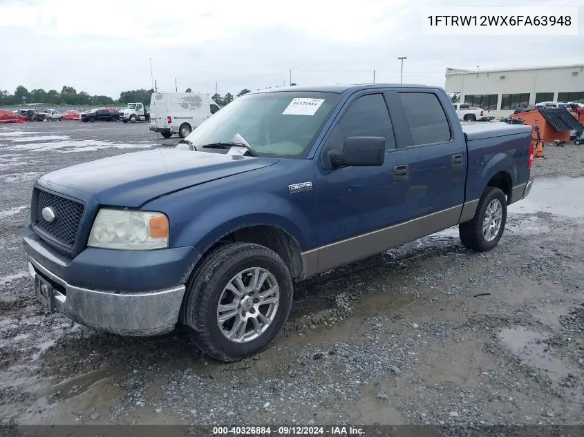 2006 Ford F-150 Xlt VIN: 1FTRW12WX6FA63948 Lot: 40326884