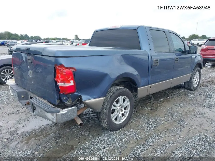 2006 Ford F-150 Xlt VIN: 1FTRW12WX6FA63948 Lot: 40326884