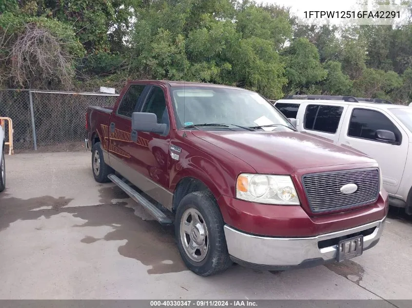 2006 Ford F-150 Lariat/Xlt VIN: 1FTPW12516FA42291 Lot: 40330347