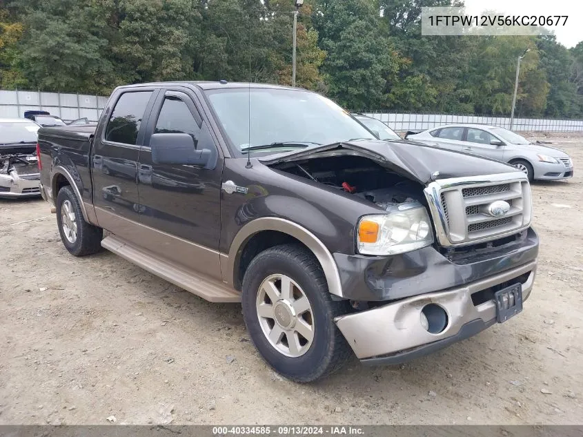 2006 Ford F-150 Lariat/Xlt VIN: 1FTPW12V56KC20677 Lot: 40334585