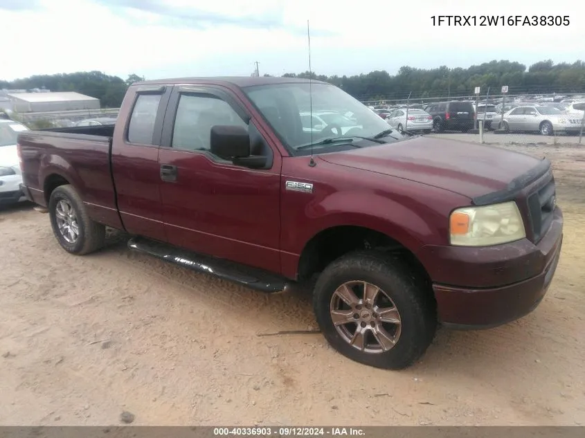 2006 Ford F-150 Stx/Xl/Xlt VIN: 1FTRX12W16FA38305 Lot: 40336903