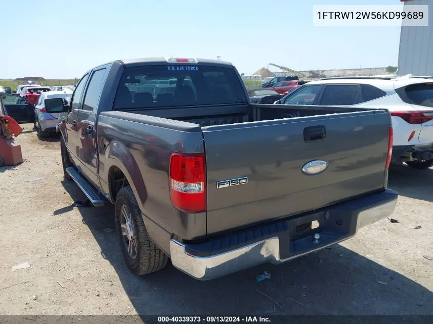 2006 Ford F150 Supercrew VIN: 1FTRW12W56KD99689 Lot: 40339373