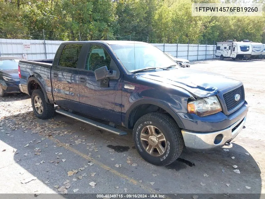 1FTPW14576FB19260 2006 Ford F-150 Fx4/Lariat/Xlt