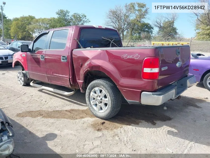 2006 Ford F-150 Fx4/Lariat/Xlt VIN: 1FTPW14V56KD28942 Lot: 40363400