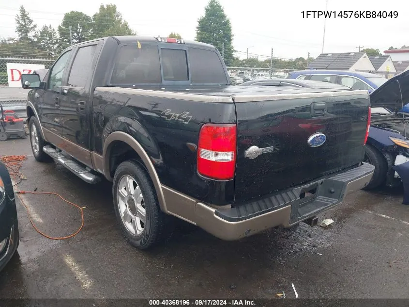 2006 Ford F-150 Fx4/Lariat/Xlt VIN: 1FTPW14576KB84049 Lot: 40368196