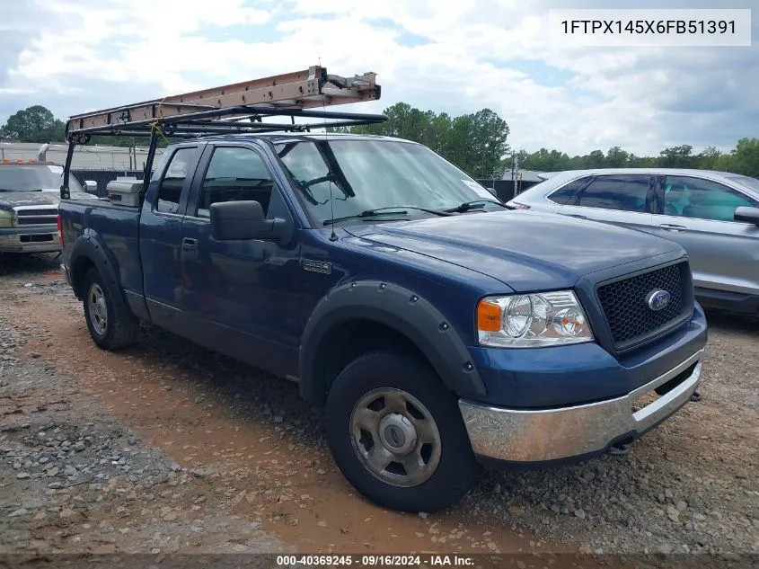 2006 Ford F-150 Fx4/Lariat/Xl/Xlt VIN: 1FTPX145X6FB51391 Lot: 40369245