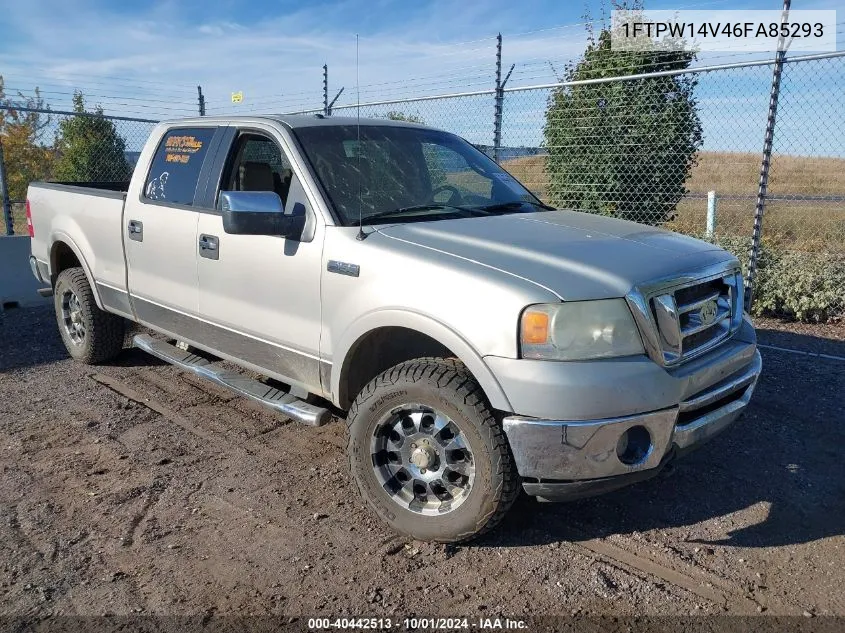 2006 Ford F-150 Supercrew VIN: 1FTPW14V46FA85293 Lot: 40442513