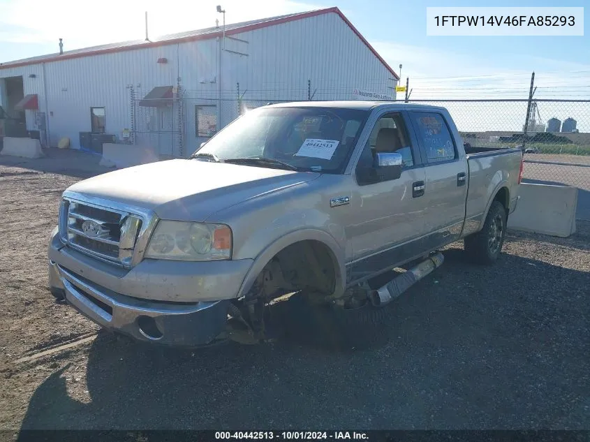 2006 Ford F-150 Supercrew VIN: 1FTPW14V46FA85293 Lot: 40442513