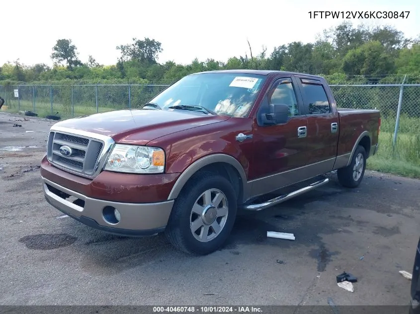 2006 Ford F-150 Lariat/Xlt VIN: 1FTPW12VX6KC30847 Lot: 40460748