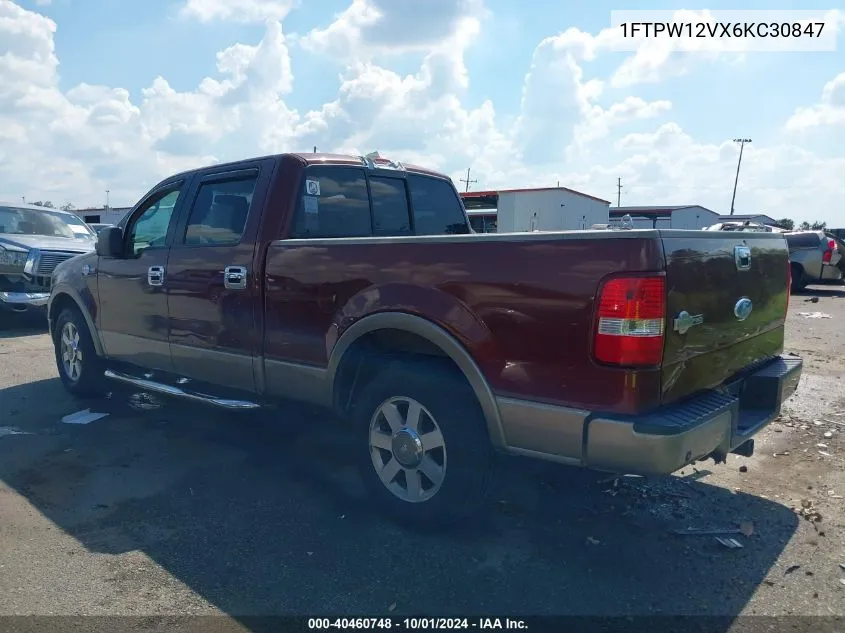 2006 Ford F-150 Lariat/Xlt VIN: 1FTPW12VX6KC30847 Lot: 40460748