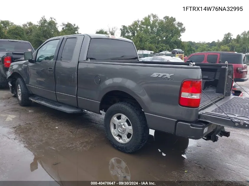 2006 Ford F-150 Stx/Xl/Xlt VIN: 1FTRX14W76NA32995 Lot: 40470647