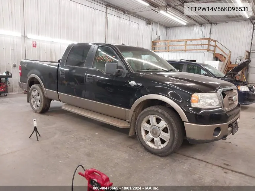 2006 Ford F-150 Fx4/Lariat/Xlt VIN: 1FTPW14V56KD96531 Lot: 40473665