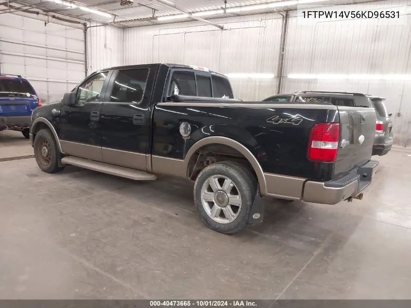 2006 Ford F-150 Fx4/Lariat/Xlt VIN: 1FTPW14V56KD96531 Lot: 40473665