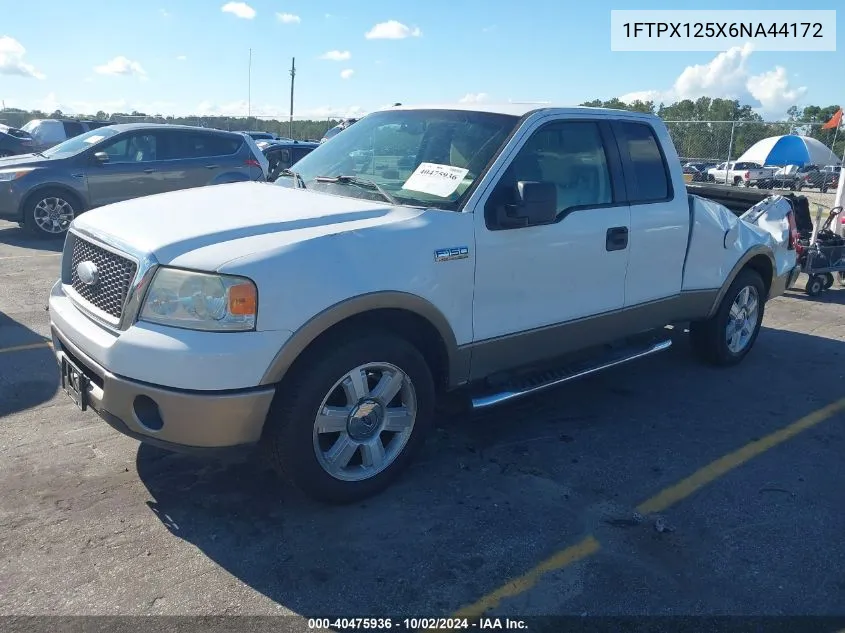 2006 Ford F-150 Lariat/Xl/Xlt VIN: 1FTPX125X6NA44172 Lot: 40475936