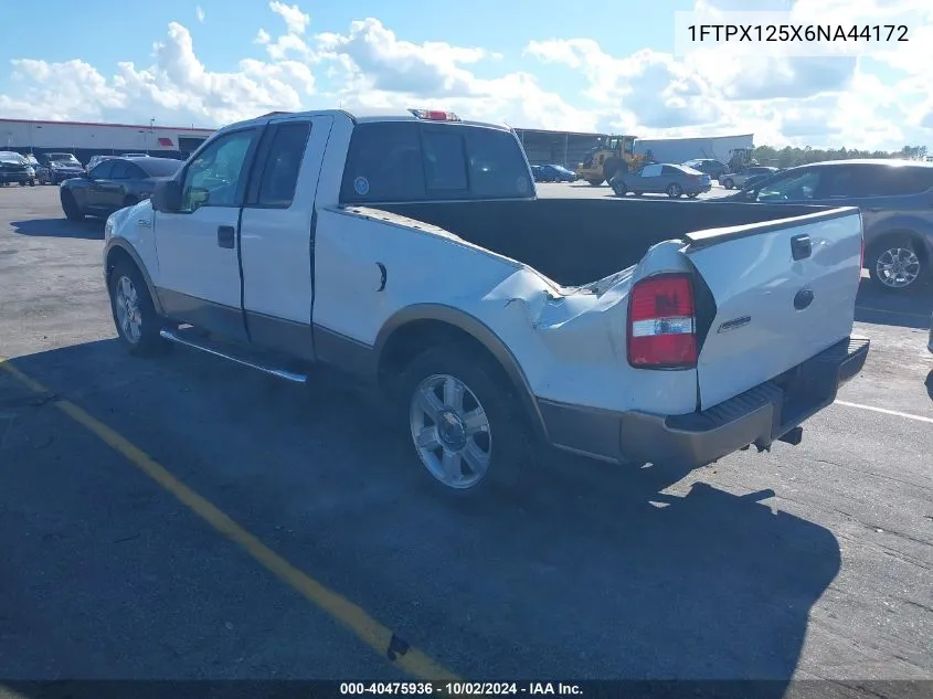 2006 Ford F-150 Lariat/Xl/Xlt VIN: 1FTPX125X6NA44172 Lot: 40475936