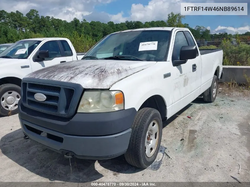 2006 Ford F-150 Stx/Xl/Xlt VIN: 1FTRF14W46NB89614 Lot: 40478770