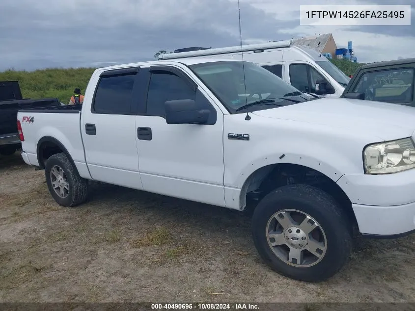 2006 Ford F-150 Fx4/Lariat/Xlt VIN: 1FTPW14526FA25495 Lot: 40490695