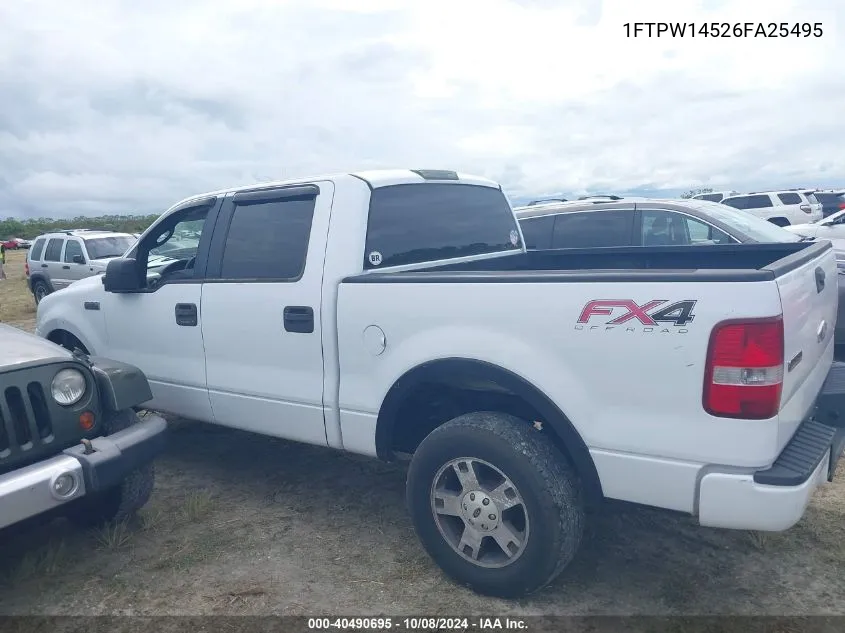 2006 Ford F-150 Fx4/Lariat/Xlt VIN: 1FTPW14526FA25495 Lot: 40490695