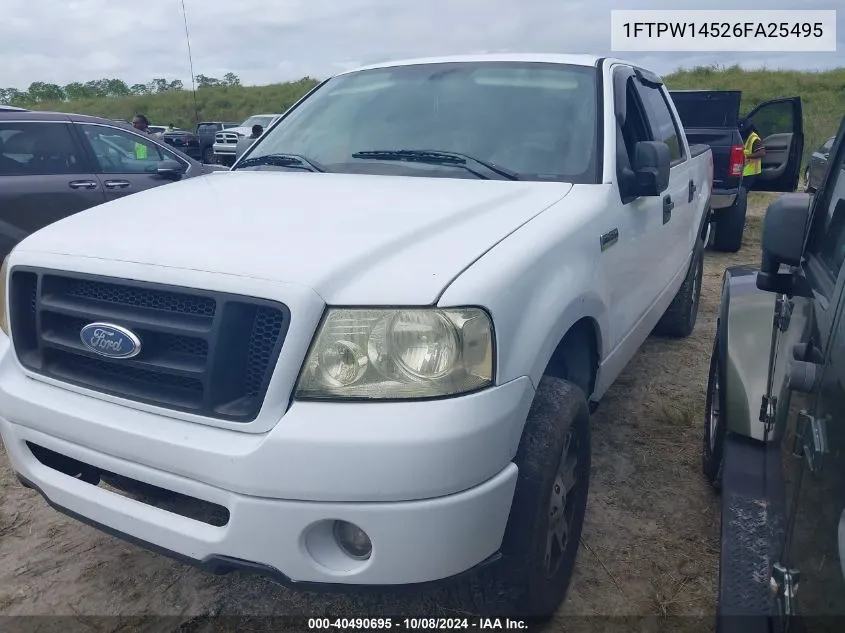 2006 Ford F-150 Fx4/Lariat/Xlt VIN: 1FTPW14526FA25495 Lot: 40490695