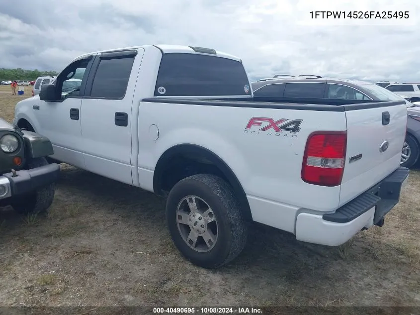 2006 Ford F-150 Fx4/Lariat/Xlt VIN: 1FTPW14526FA25495 Lot: 40490695