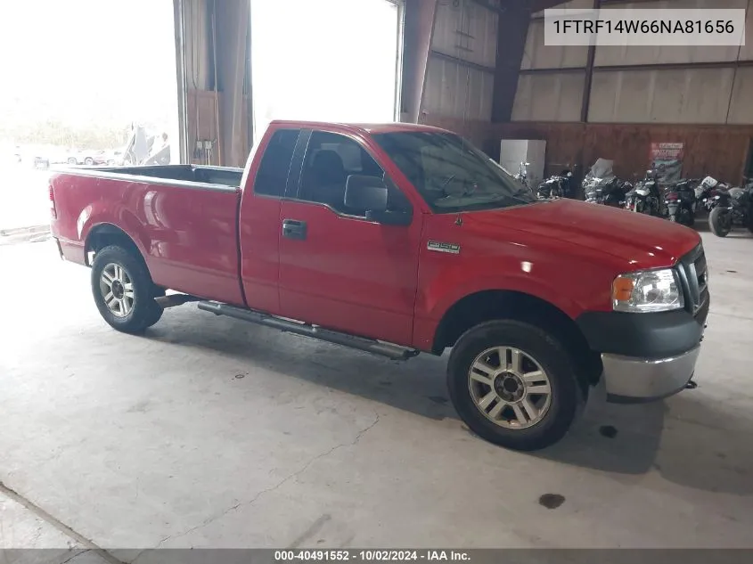 2006 Ford F-150 Stx/Xl/Xlt VIN: 1FTRF14W66NA81656 Lot: 40491552