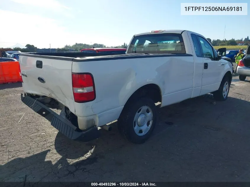 2006 Ford F-150 Xl/Xlt VIN: 1FTPF12506NA69181 Lot: 40493296