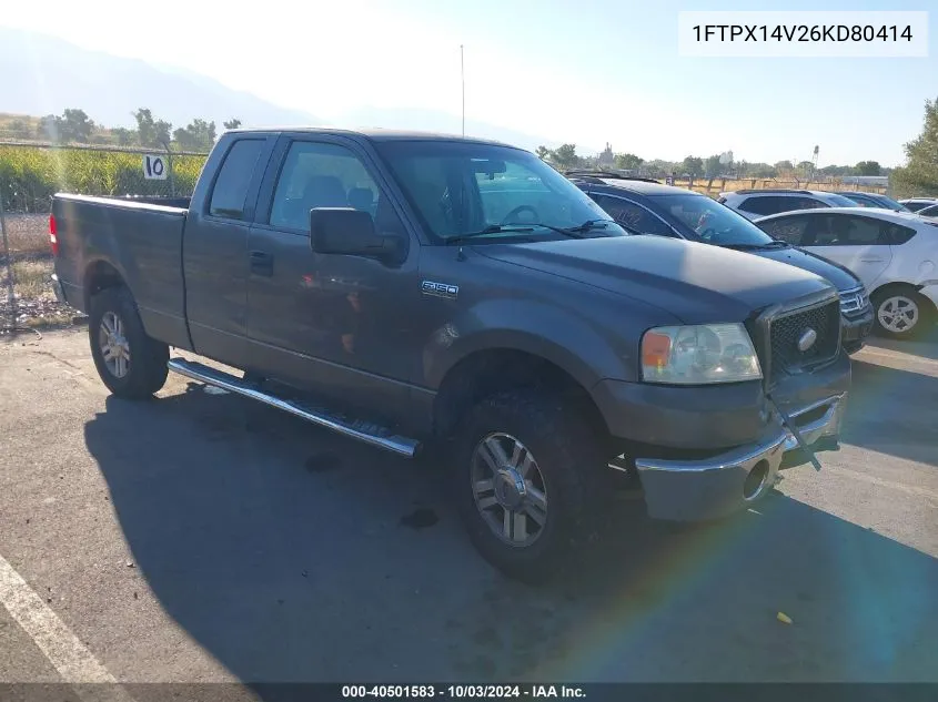 2006 Ford F-150 Fx4/Lariat/Xl/Xlt VIN: 1FTPX14V26KD80414 Lot: 40501583