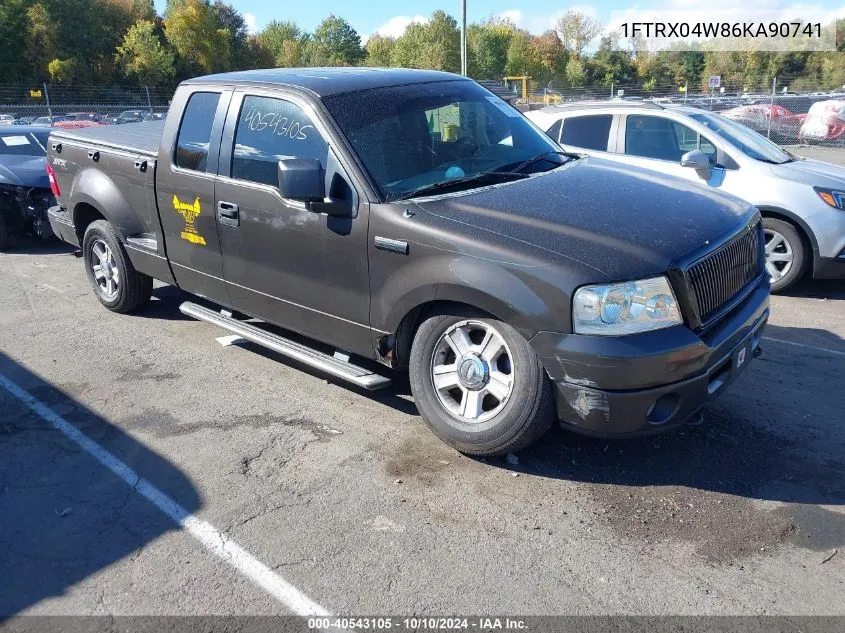 2006 Ford F-150 Stx/Xlt VIN: 1FTRX04W86KA90741 Lot: 40543105