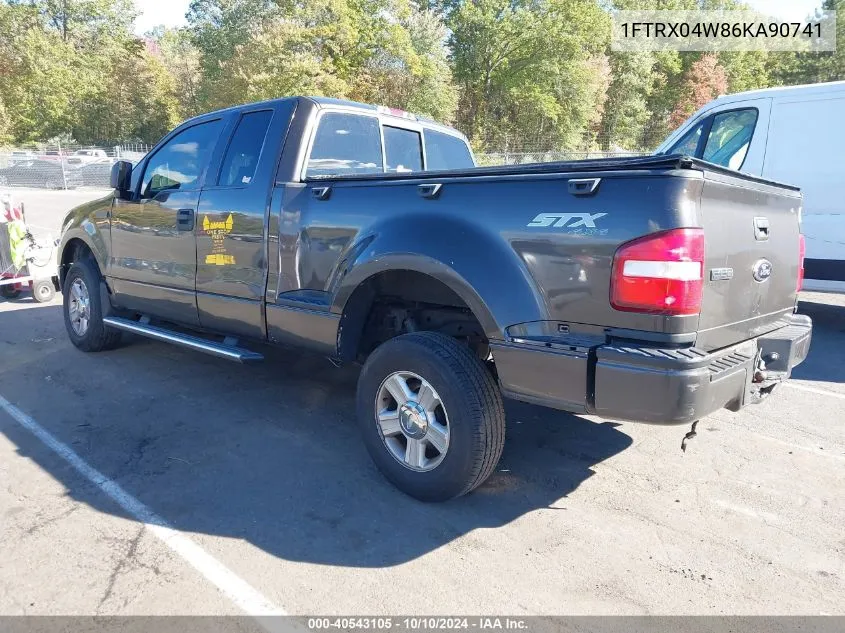 2006 Ford F-150 Stx/Xlt VIN: 1FTRX04W86KA90741 Lot: 40543105