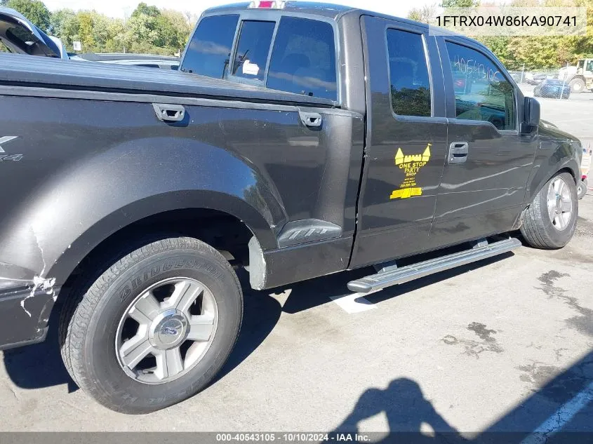 2006 Ford F-150 Stx/Xlt VIN: 1FTRX04W86KA90741 Lot: 40543105