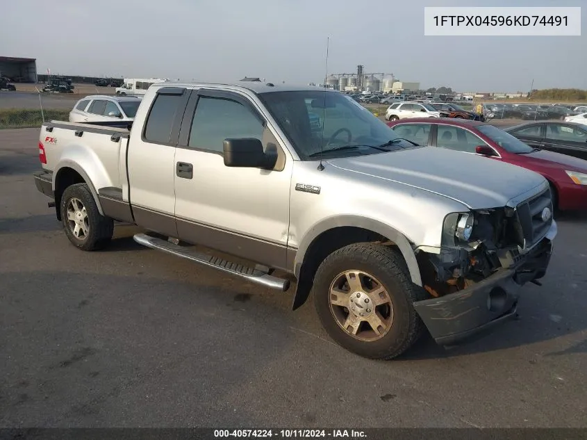 2006 Ford F-150 VIN: 1FTPX04596KD74491 Lot: 40574224